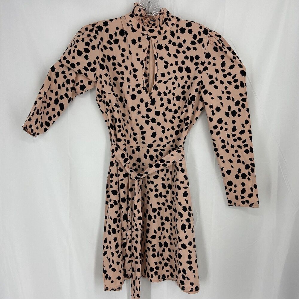 Wednesday's Girl Women Pink Casual Dress Size Small New Animal Print